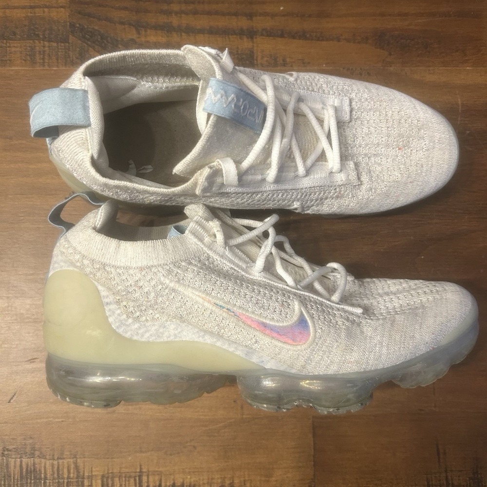 Nike Air Vapormax 2021‎ FK GS Shoes Womens 7 (5.5Y) 'White Aura' Run DB1550-102